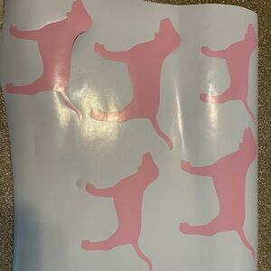 Pink dog stickers